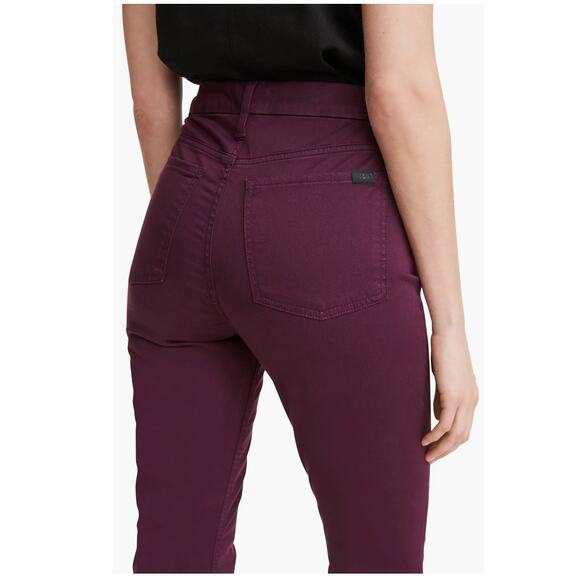 JEN7 by 7 For All Mankind Sateen Slim Straight Leg Jeans Plum Purple 14 NWOT - Picture 3 of 4